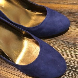 Ralph Lauren Blue Suede Pumps